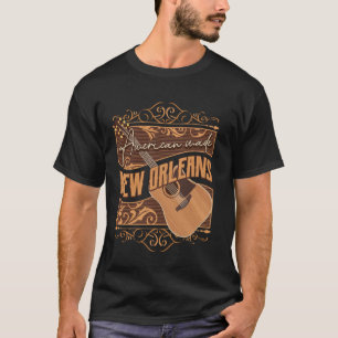 Gitarist American Made New Orleans countrymuziek T-shirt