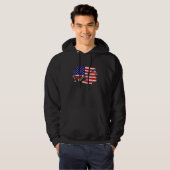 gitarist Amerikaanse vlag 14 Hoodie (Voorkant volledig)