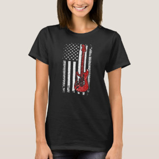  gitarist Amerikaanse vlag 48 T-shirt