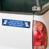 Gitarist Beste vriend op de weg Cartoon Gig Bumpersticker (Op Truck)
