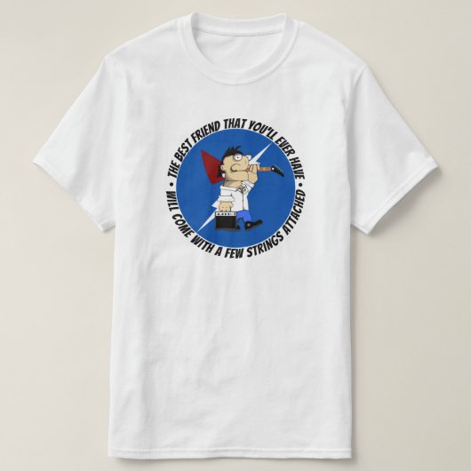 Gitarist Beste vriend op de weg Gitarist T-shirt (Design voorkant)