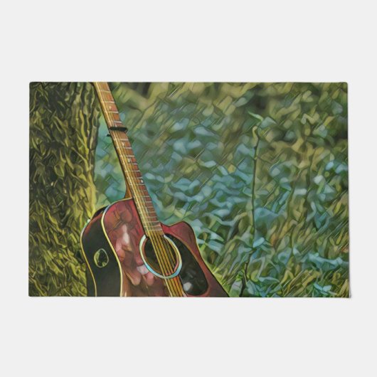 Gitarist birthday gift deurmat (Voorkant)