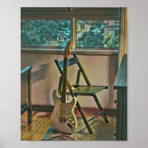 gitarist birthday gift poster