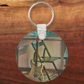 gitarist birthday gift sleutelhanger (Voorkant)