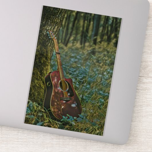 Gitarist birthday gift sticker (Detail)
