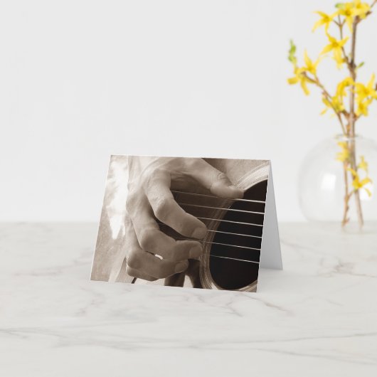Gitarist blanco kaart (Gele Bloem)