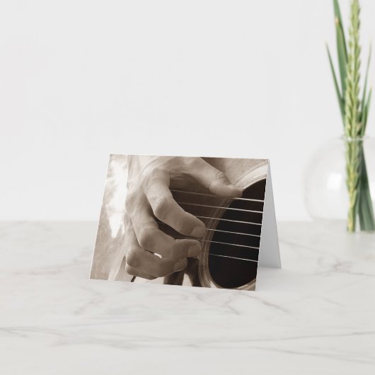 Gitarist blanco kaart (Voorkant)