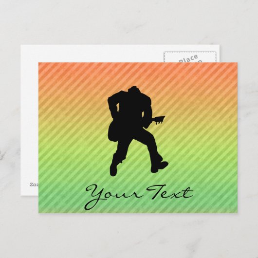 gitarist briefkaart (Voorkant / Achterkant)