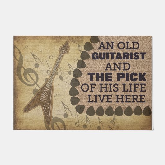 gitarist Cadeau, Funny Quotes Deurmat (Voorkant)