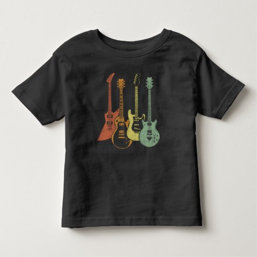 gitarist Colorful Musical Instruars Kinder Shirts (Voorkant)