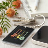 gitarist Colorful Musical Instruars Sleutelhanger (Voorkant Rechts)