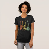 gitarist Colorful Musical Instruars T-shirt (Voorkant volledig)