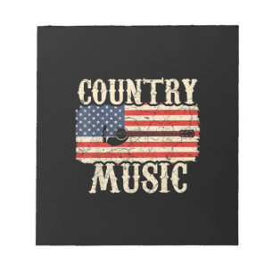 Gitarist Country Muziek Gitaar Amerikaanse Vlag Ge Notitieblok