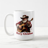 Gitarist Cowboy Kerstman Koffiemok (Links)