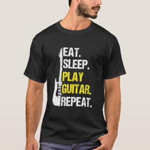 gitarist - Eat Sleep Play Guitar Repareert T-shirt