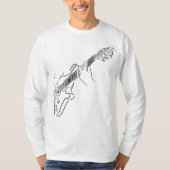 gitarist en zwart silhouet van een rockgitaar. t-shirt (Voorkant)