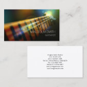 Gitarist Fretboard Light Flare Muzikant Visitekaartje (Voorkant / Achterkant)