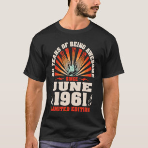 gitarist geboren juni 1961 62nd Birt T-shirt