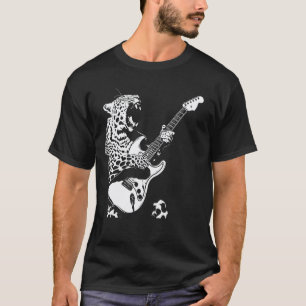 Gitarist Gitaar - Gitaarspeler Luipaard Vader Moed T-shirt