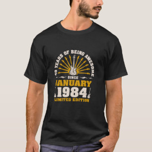 gitarist gitaarliefhebber januari 1984 40th B T-shirt