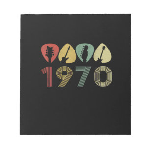 Gitarist Gitaarpick 1970 Gitarist Verjaardag Notitieblok