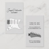 Gitarist Gitarist Muzikant Visitekaartje (Voorkant / Achterkant)