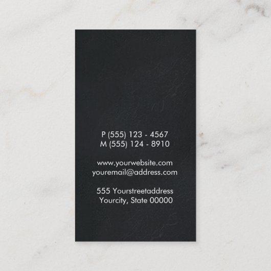 Gitarist Gitarist Muzikant Visitekaartje (Achterkant)