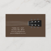 Gitarist Gitarist Muzikant Visitekaartje (Achterkant)