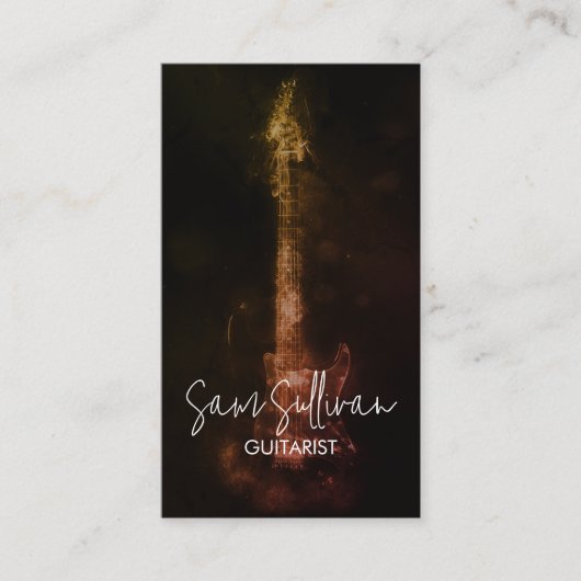 Gitarist Gitarist Muzikant Visitekaartje (Voorkant)
