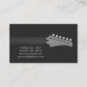 Gitarist Gitarist Muzikant Visitekaartje (Achterkant)