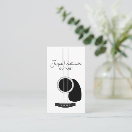 Gitarist Gitarist Muzikant Visitekaartje (Staand voorkant)