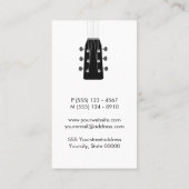 Gitarist Gitarist Muzikant Visitekaartje (Achterkant)