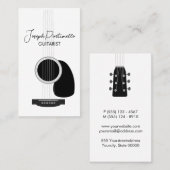 Gitarist Gitarist Muzikant Visitekaartje (Voorkant / Achterkant)