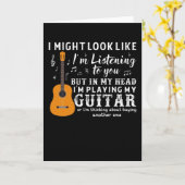 Gitarist Gitarist Speler Elektrische Grappig Gift Kaart (Gele Bloem)