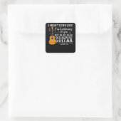 Gitarist Gitarist Speler Elektrische Grappig Gift  Vierkante Sticker (Tas)