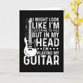 Gitarist Gitarist Speler Elektrische Grappige Gift Kaart (Gele Bloem)