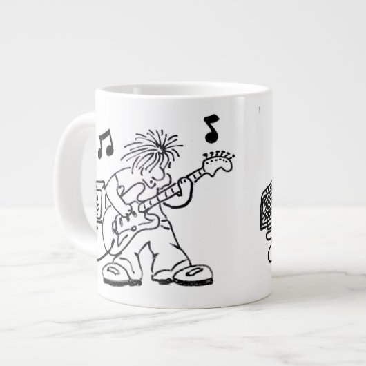 gitarist grote koffiekop (Links)