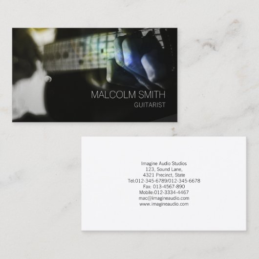 gitarist Guitar Player Visitekaartje (Voorkant / Achterkant)