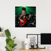 Gitarist in Flight Poster (Thuiskantoor)