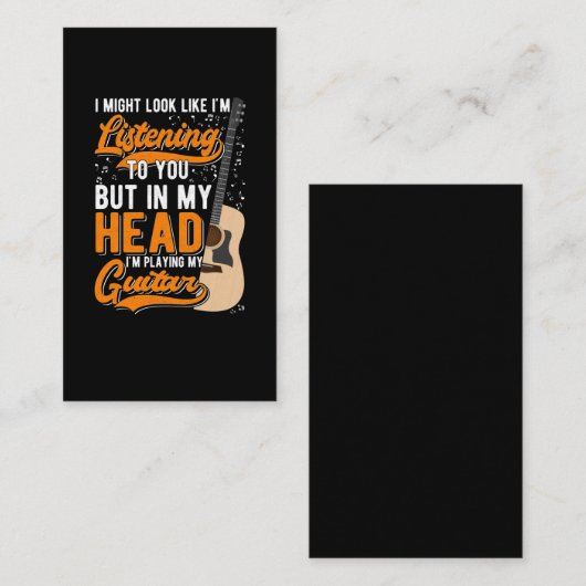 gitarist Joke Funny Music Visitekaartje (Voorkant / Achterkant)