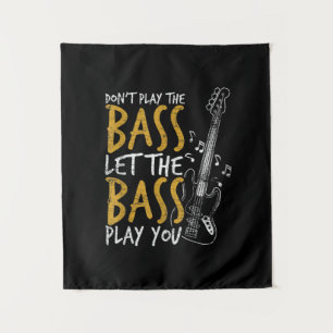Gitarist Laat De Basgitaar Verjaardag Wandkleed