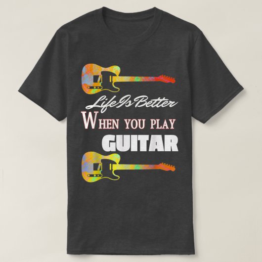 gitarist Lover Instrument Elektrisch T-shirt (Design voorkant)