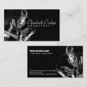 gitarist man muziek r565g visitekaartje (Voorkant / Achterkant)