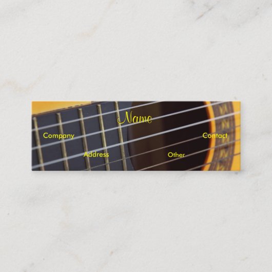 gitarist mini visitekaartje (Voorkant)