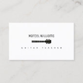 Gitarist minimalistisch visitekaartje met gitaar-h (Voorkant)