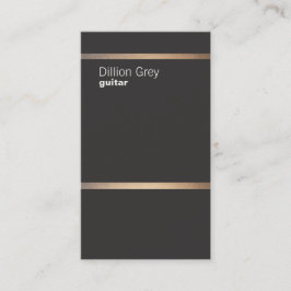 Gitarist minimalistisch zwart Visitekaartje