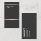 Gitarist minimalistisch zwart Visitekaartje (Voorkant / Achterkant)