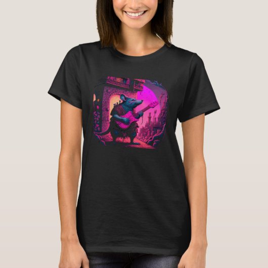 Gitarist muis Ontwerpen T-shirt (Voorkant)