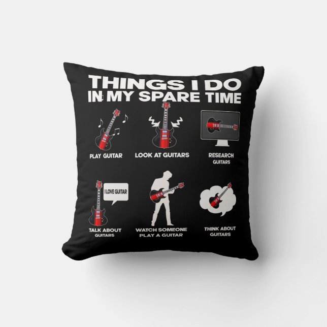 gitarist Music Lover Musicus Kussen (Voorkant)