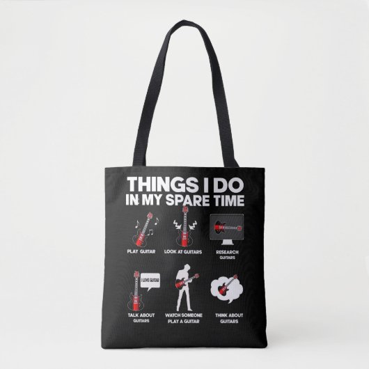 gitarist Music Lover Musicus Tote Bag (Voorkant)